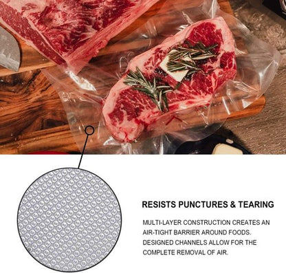 Food Saver Vacuum Sealer Bags - Commercial Grade 11" x 25' Rolls | Meal Prep, Microwave & Freezer Safe