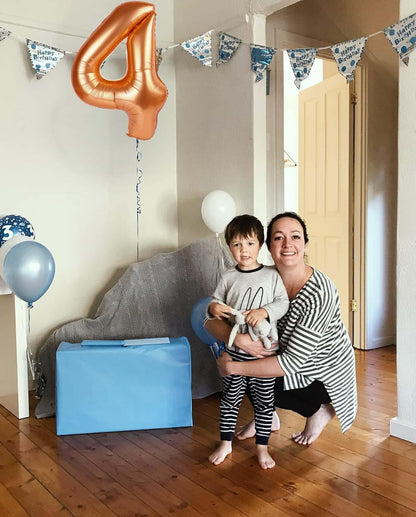 Orange 7 Balloon - 40 Inch Number Balloon for 7th Birthday Party Decorations