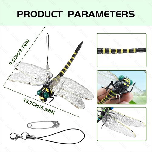 Dragonfly | Realistic 3D Bug Repellent Clips - Outdoor Decor for Garden & Camping