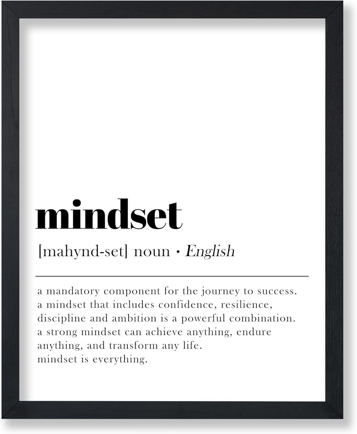 Poster Master Motivational Mindset Print - Inspiring Typography Wall Art - 8x10 Unframed Decor