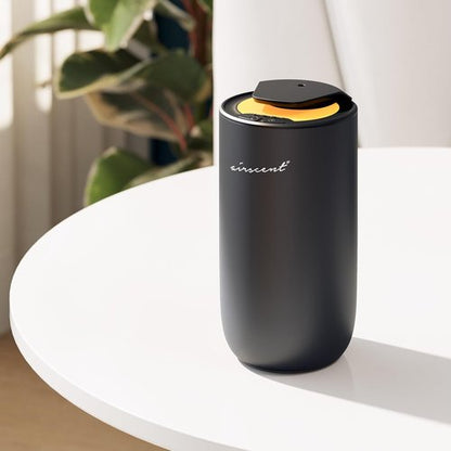 AirScent Mini Waterless Diffuser - Titanium Black Aromatherapy Diffuser for Homes & Offices | 15 mL Capacity with Night Light Feature