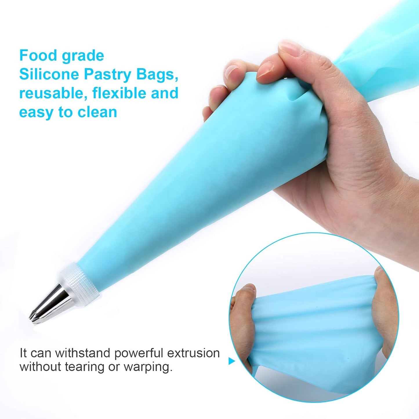Wilton 34-Piece Cake Decorating Set - Piping Bags, 24 Stainless Steel Tips & Icing Smoothers