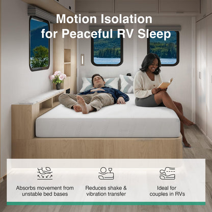 Novilla 8 Inch RV Short Queen Mattress, Gel Memory Foam Short Queen Size Mattress for RVs, Campers & Trailers, Cooling & Breathable Design, CertiPUR-US Certified, 75"x60"