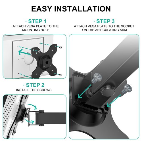 WALI Mount for Show 21, Show 15, Adjustable Wall Mounting Bracket with Heavy Duty 15” Extension Arm, Rotate Tilt Swivel for Show 21, Show 15, Holds up to 33lbs, Black