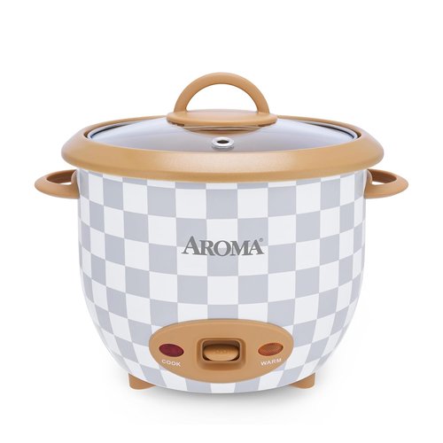 AROMA® Rice Cooker - 6-Cup One-Touch Design with PFAS-Free Nonstick Ceramic Surface | 1.5 Quarts