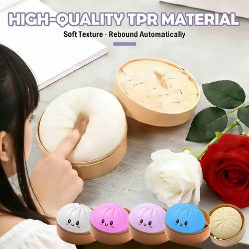 Dumpling Squishy Toy - Soft Squeeze Decompression Stress Relief | Mystery Color (Purple)