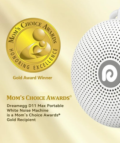 Dreamegg Portable Noise Machine - 21 Soothing Sounds & Powerful Battery | Ideal for Sleep & Travel