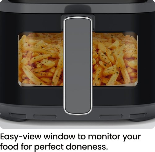 Chefman Air Fryer - 4 QT Compact Air Fryer with Hi-Fry Technology & Easy-View Window - Grey