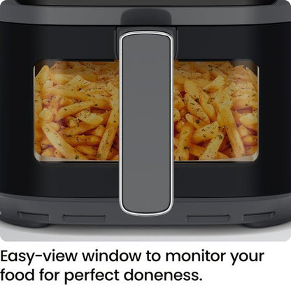 Chefman Air Fryer - 4 QT Compact Air Fryer with Hi-Fry Technology & Easy-View Window - Grey