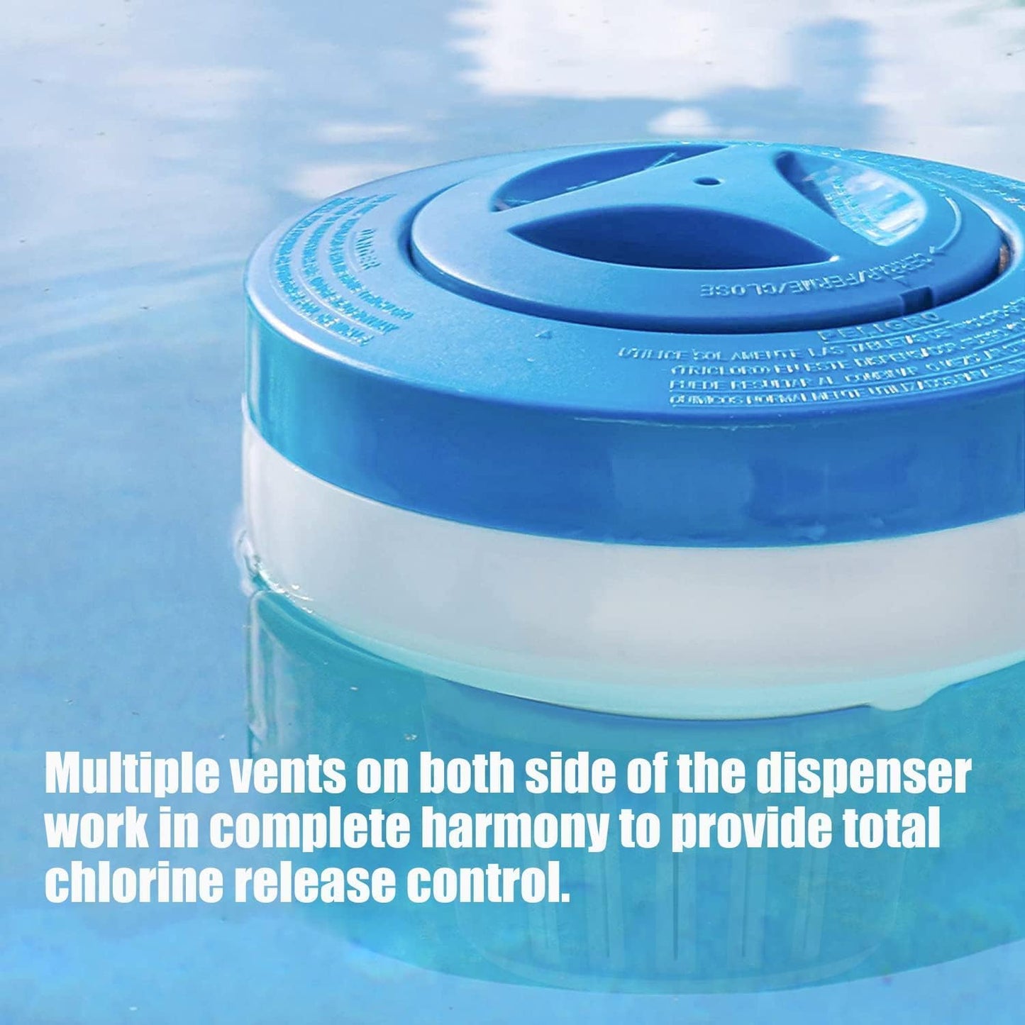 Skiennix Floating Chlorine Dispenser - Large Capacity 7" Chlorinator for Pool & Spa | Fits 3" Tablets
