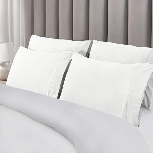 Utopia Bedding King Pillow Cases - 6 Pack - Envelope Closure - Soft Brushed Microfiber Fabric - Shrinkage and Fade Resistant Pillow Covers King Size 20 X 40 Inches (King, White)