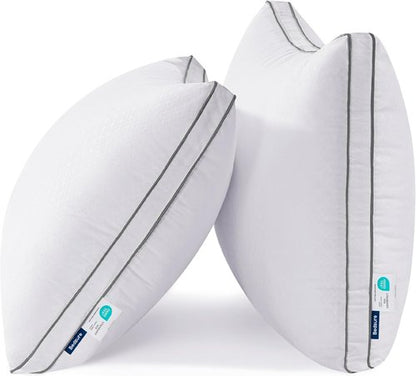 Bedsure Queen Pillows - Fluffy Hotel Quality Pillows with Gusseted Support | Diamond Quilted Design