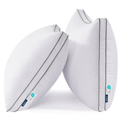 Bedsure King Pillows Set of 2 - Fluffy Bed Pillows for Sleeping, Hotel Quality, Diamond Quilted Design, Gusseted Supportive Down Alternative Filling for Back, Stomach, Side Sleepers