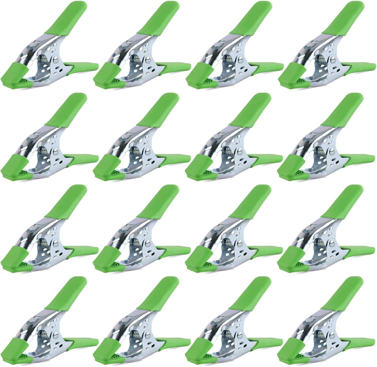 SWANLAKE Heavy Duty Metal Spring Clamps - 16-Piece Set with 2.4-Inch Jaw Opening for Backdrops