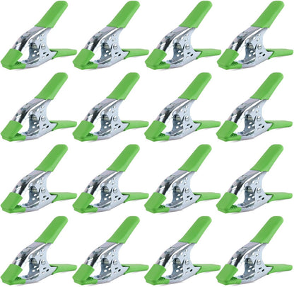 SWANLAKE Heavy Duty Metal Spring Clamps - 16-Piece Set with 2.4-Inch Jaw Opening for Backdrops