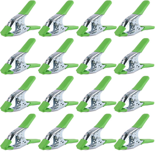 SWANLAKE Heavy Duty Metal Spring Clamps - 16-Piece Set with 2.4-Inch Jaw Opening for Backdrops