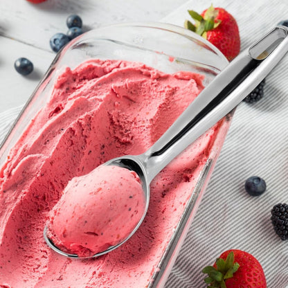 Zinc Alloy Ice Cream Scoop - Heavy-Duty One-Piece Design for Effortless Scooping & Comfort