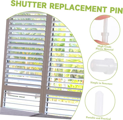 Skiennix 60-Pcs Plastic Louver Pins Replacement Kit - Durable Telescopic Design for Plantation Shutters