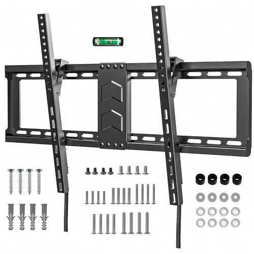 TV Wall Mount for Most 37-82 Inch, Low Profile Tilt Wall Mount TV Bracket for Flat/Curved TVs with Max VESA 600x400mm, Fits 16"-24" Studs Up to 132 lbs, Black