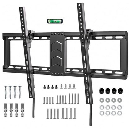 TV Wall Mount for Most 37-82 Inch, Low Profile Tilt Wall Mount TV Bracket for Flat/Curved TVs with Max VESA 600x400mm, Fits 16"-24" Studs Up to 132 lbs, Black
