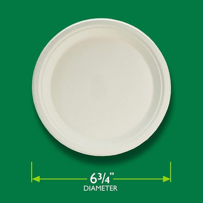 Hefty ECOSAVE Compostable Paper Plates - Eco-Friendly, 6-3/4 Inch, 30 Count (Pack of 2)