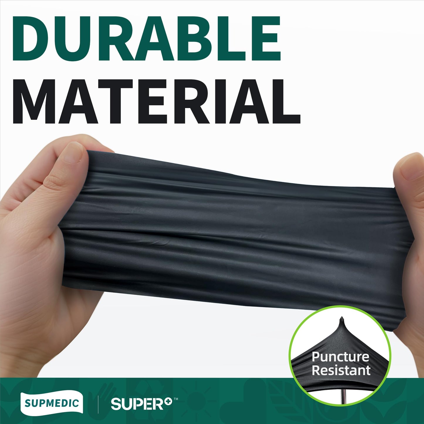 Supmedic Vinyl Disposable Exam Gloves, Black 4 Mil Powder-Free Latex-Free Medical Food-Safe Cooking Cleaning Glove, 100 Pcs (Large)