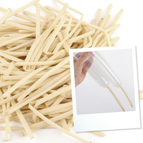 260 Clear Long Balloons by [Brand Name] - Perfect for Balloon Arches & Animal Twisting | 100Pcs Skinny Stretchy Tie Balloons