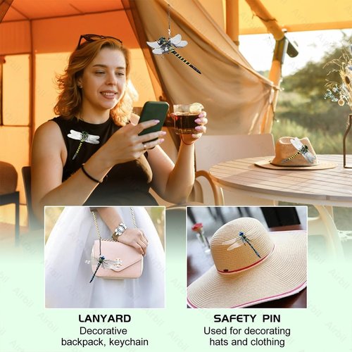 Dragonfly | Realistic 3D Bug Repellent Clips - Outdoor Decor for Garden & Camping