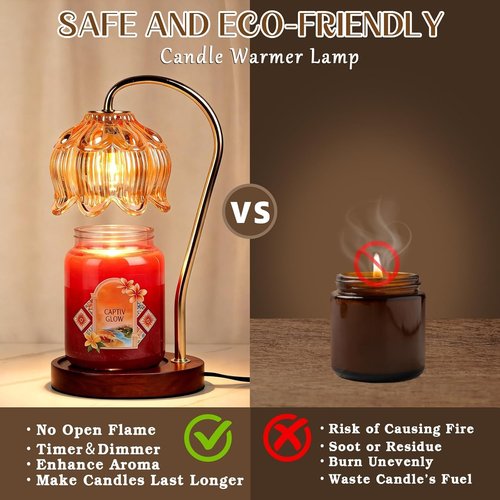 Funistree Candle Warmer Lamp - Dimmable with Timer | Perfect Gift for Mother's Day & Home Decor