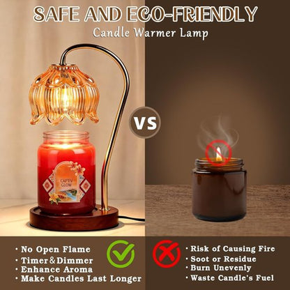 Funistree Candle Warmer Lamp - Dimmable with Timer | Perfect Gift for Mother's Day & Home Decor