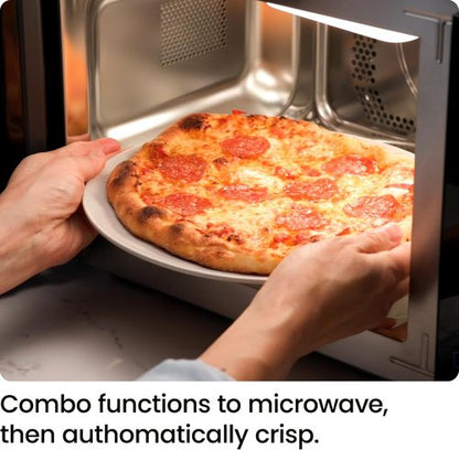 Chefman MicroCrisp Microwave Oven - 2-in-1 Convection & Crisper with Touchscreen, 1800W, 0.8 Cu. Ft. - Black