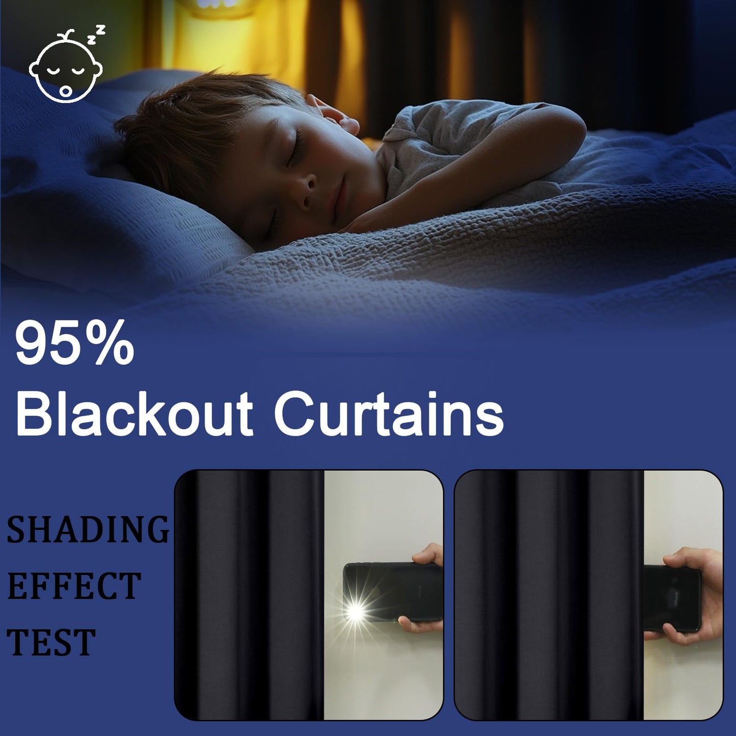 OWENIE Sally Blackout Curtains for Bedroom 63 Inch Length 2 Panels Set, Solid Thermal Insulated Room Darkening Rod Pocket Privacy Window Treatment Curtains Blackout Drapes, W40 x L63 Inch, Black