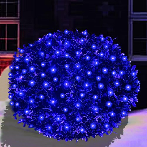 HISHINY LED Blue Christmas Net Lights - 100 LED Connectable Outdoor & Indoor Decorations | 5ft x 5ft