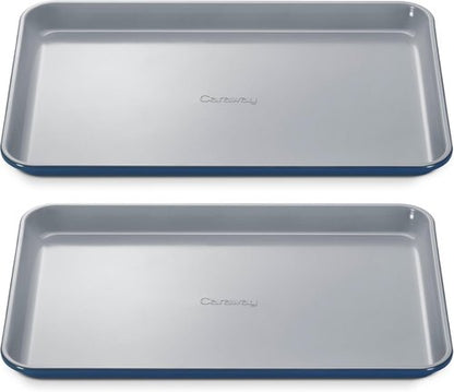 Caraway Non-Stick Ceramic Baking Sheet - Naturally Slick & Non-Toxic - Perfect for Baking & Roasting - Medium (15" x 10") - Navy