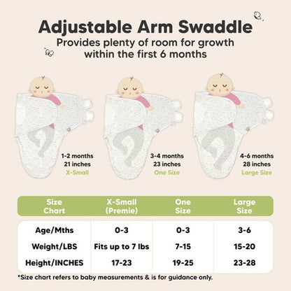 3-Pack Organic Baby Swaddle Sleep Sacks - Swaddles for Newborns, Infant 0-3 Months, Baby Girls, Boys, Soft & Snug Newborn Sleep Sack, Nursery Swaddling Blankets (Prairie, OS)