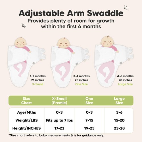 3-Pack Organic Baby Swaddle Sleep Sacks - Swaddles for Newborns, Infant 0-3 Months, Baby Girls, Boys, Soft & Snug Newborn Sleep Sack, Nursery Swaddling Blankets (Cloud, XS)