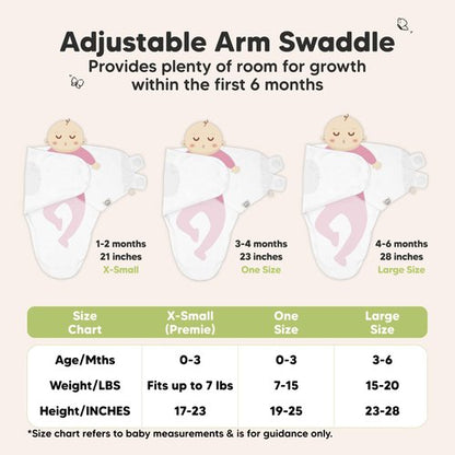 3-Pack Organic Baby Swaddle Sleep Sacks - Swaddles for Newborns, Infant 0-3 Months, Baby Girls, Boys, Soft & Snug Newborn Sleep Sack, Nursery Swaddling Blankets (Cloud, XS)