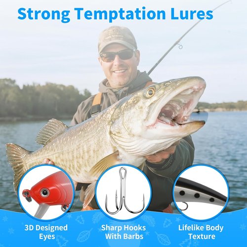 Fishing Advent Calendar 2025 - 24 Days of Premium Fishing Lures | Perfect Christmas Gift for Men & Teens