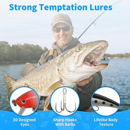 Fishing Advent Calendar 2025 - 24 Days of Premium Fishing Lures | Perfect Christmas Gift for Men & Teens