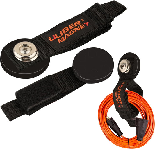 ULIBERMAGNET Strong Magnetic Storage Straps - Heavy Duty Organizer for Garage & Workshop | 2 Pack, 1.69 Inch