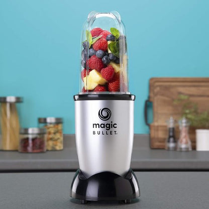 M.B Magic Bullet Personal Blender - 250W Motor, Tall Cup, Stainless Steel Blade & To-Go Lid