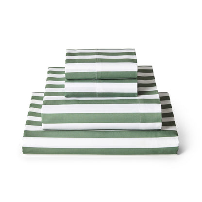 Mellanni Full Sheets Set - 4 PC Iconic Collection Bedding - Hotel Luxury, Extra Soft, Cooling Bed Sheets - Wrinkle, Fade, Stain Resistant (Full, Oxford Stripe Sage)