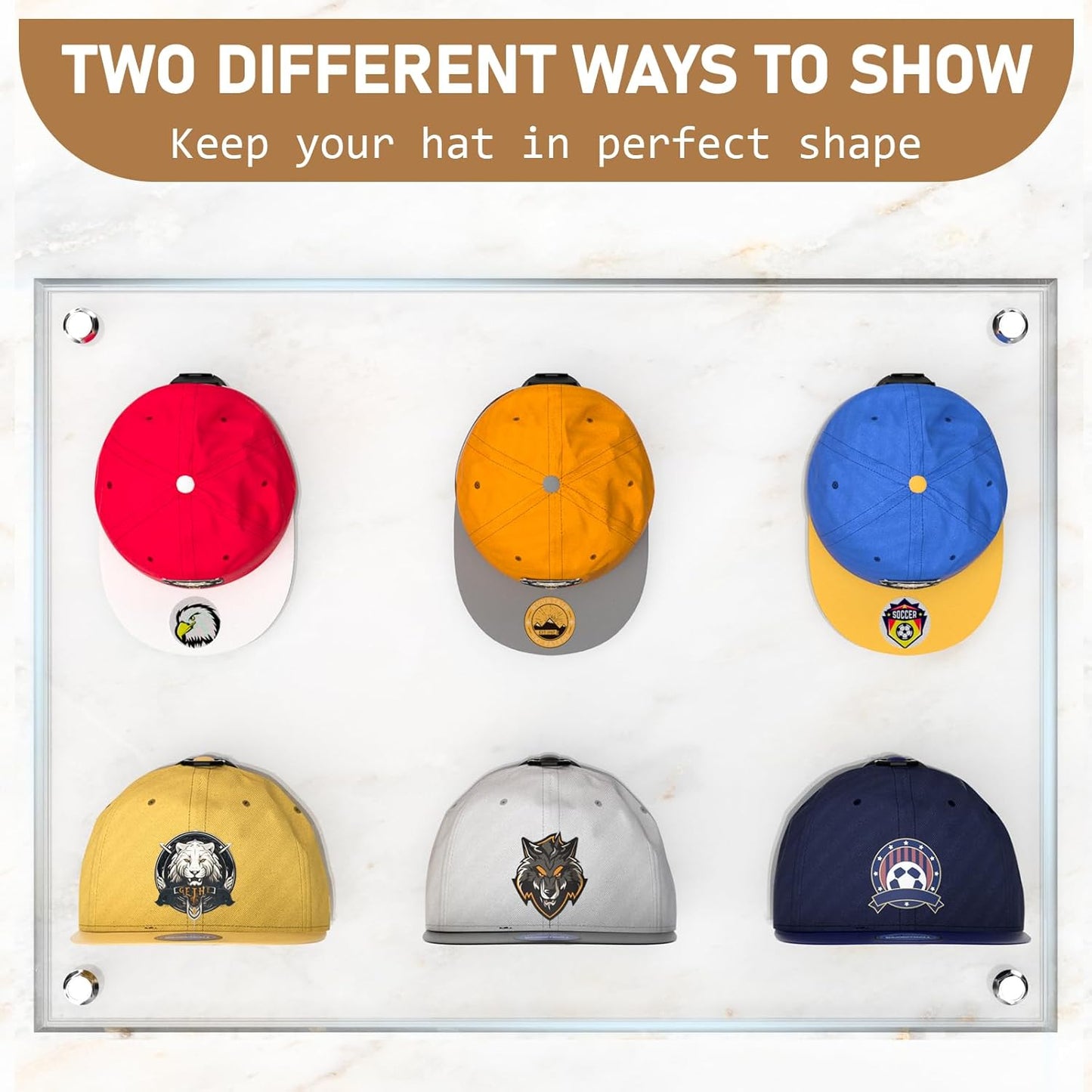 Skiennix 22 Pack Adhesive Hat Hooks - Super Strong Hat Rack for Baseball Caps | No Drilling, Black