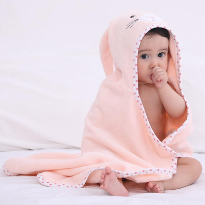 TBEZY Baby Hooded Towel - Ultra Soft Thick Cotton Bath Towel with Unique Bunny Design for Newborns