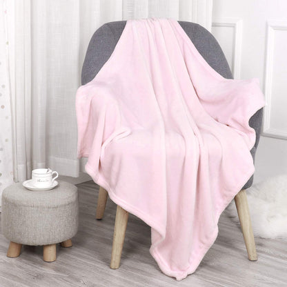 TILLYOU Toddler Flannel Blanket - Cozy Pink Baby Blanket for Crib & Stroller | 40x50 Inches
