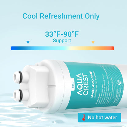 AQUA CREST Water Filter Replacement - Compatible with Brita® Hub Instant Countertop System, 6-Month Supply