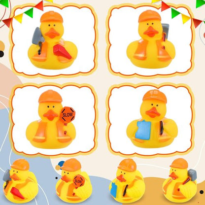 Jexine 24-Piece Assorted Rubber Ducks - Fun Bath Time Floating Toys for Birthday Party Gifts | Construction Style
