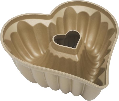 Martha Stewart Dunelle Heart-Shaped Cake Mold - 10.75" Nonstick Cast Aluminum Pan | Easy Release, Oven-Safe to 450°F