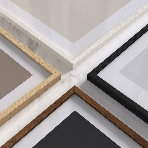 HAUS AND HUES Black Oak Wood 11x14 Picture Frame - Modern Wood Wall Art Display - Minimalist, Lightweight 11x14 Black Frame for Art Prints, Photos, Posters - Ready-to-Hang Vertically & Horizontally