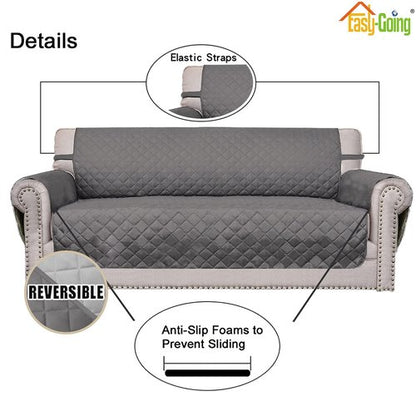 Easy-Going Oversized Chair Sofa Slipcover Reversible Sofa Cover Water Resistant Couch Cover Furniture Protector Cover with Elastic Straps for Pets Dog (Oversized Chair, Gray/Light Gray)